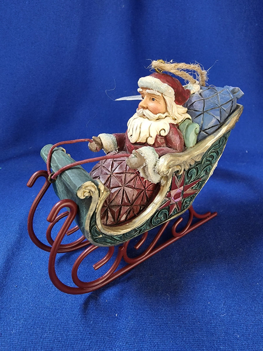 Jim Shore "Santa In Sleigh Ornament" RC Gifts