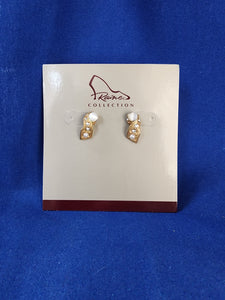 Just The Right Shoe "Jewelry- Edwardian 18k Gold and Sterling Silver Earrings"