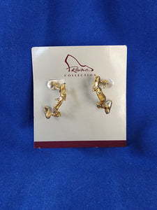 Just The Right Shoe "Jewelry- Wild Journey 18k Gold and Sterling Silver Earrings"