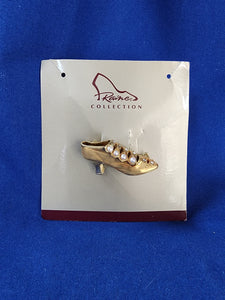 Just The Right Shoe "Jewelry- Edwardian 18k Gold and Sterling Silver Pin"