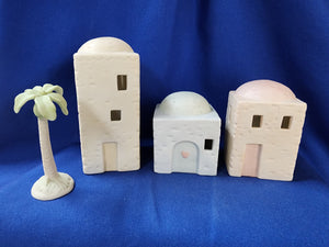 Precious Moments "Mini Nativity - House Set And Palm Tree"