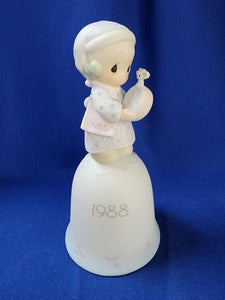Precious Moments "Annual Christmas Bell - 1988 Time To Wish You A Merry Christmas"