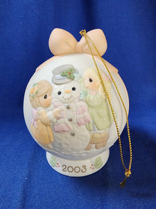 Precious Moments "Annual Christmas Ball Ornament- 2003 I-cy Potential In You"