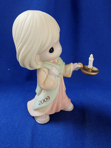 Precious Moments "Annual Christmas Figurine - 2009 May Your Faith Light The Way"