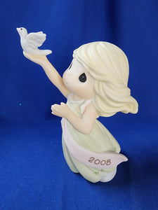 Precious Moments "Annual Christmas Figurine - 2008 Blessings Of Peace To You"