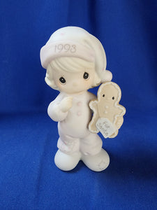 Precious Moments "Annual Christmas Figurine - 1993 Wishing You The Sweetest Christmas"