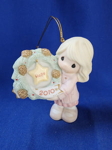 Precious Moments "Annual Christmas Ornament - 2010 My Hope Is In You"