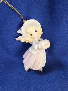 Precious Moments "Annual Christmas Ornament - 2002 May Your Holiday Sparkle With Joy"