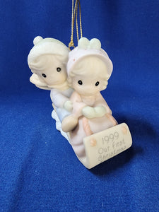 Precious Moments "Our First Christmas Annual Ornament - 1999"