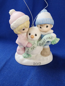 Precious Moments "Our First Christmas Annual Ornament - 2013"