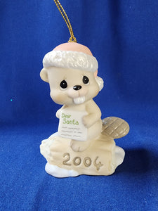 Precious Moments "Animals Annual Ornament - 2004 Bea-ver-y Good This Year"