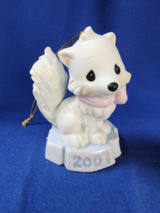 Precious Moments "Animals Annual Ornament - 2003 May The Holidays Keep You Bright Eyed And Bushy Tailed"