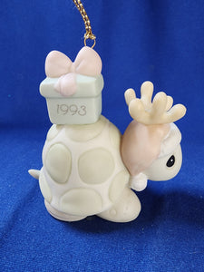 Precious Moments "Animals Annual Ornament - 1993 Slow Down And Enjoy The Holidays"