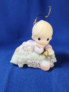 Precious Moments "12 Days Of Christmas Ornament - 8th, Eight Mice A Milking"