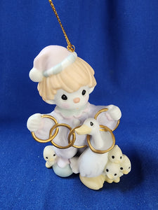 Precious Moments "12 Days Of Christmas Ornament - 5th, The Golden Rings"