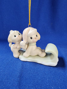 Precious Moments "Ornament - Puppies On Sled"