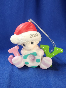 Precious Moments "Baby's First Christmas Ornament - 2019 Girl"