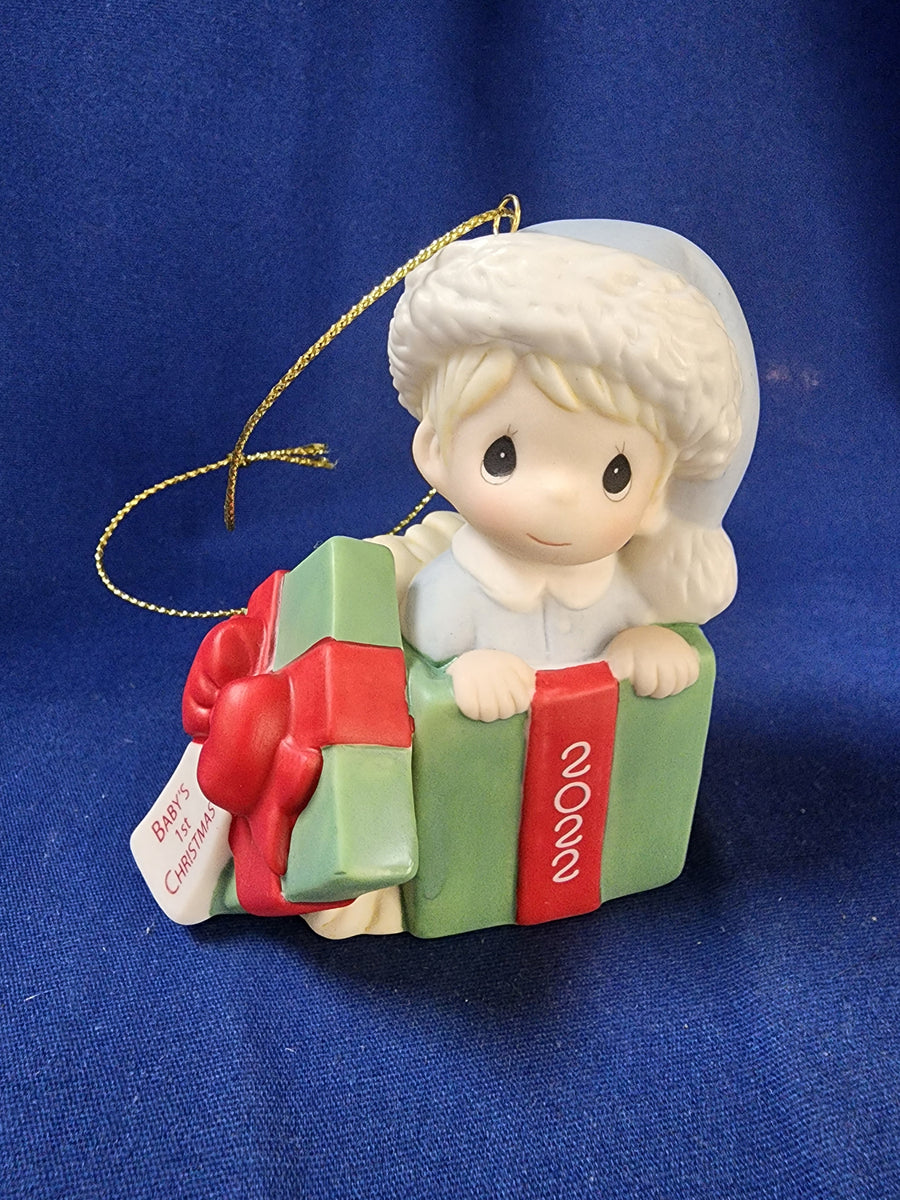 Precious Moments "Baby's First Christmas Ornament 2022 Boy" RC Gifts