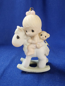 Precious Moments "Baby's First Christmas Ornament - 1987 Girl"