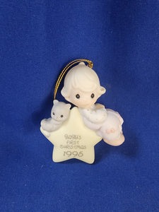 Precious Moments "Baby's First Christmas Ornament - 1995 Girl"