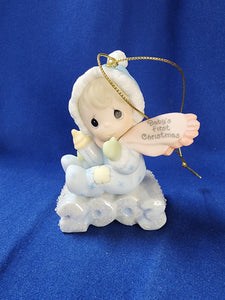 Precious Moments "Baby's First Christmas Ornament - 2003 Boy"