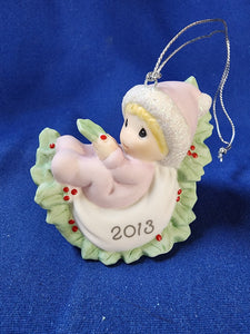 Precious Moments "Baby's First Christmas Ornament - 2013 Girl"