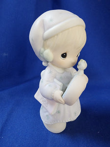 Precious Moments "Annual Christmas Figurine - 1988 Time To Wish You A Merry Christmas"