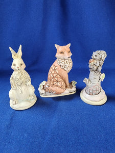 Jim Shore "White Woodland Mini Animals Set"