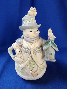 Jim Shore "Woodland Snowman Holding Birdhouse Ornament"