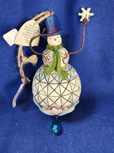 Jim Shore "Snowman With Snowflake Ornament"