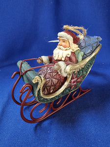 Jim Shore "Santa In Sleigh Ornament"