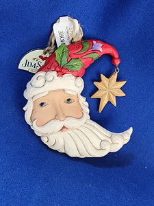 Jim Shore "Crescent Moon Santa Ornament"