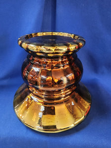 Mercury Glass Ornament "Gold Candle Holder"