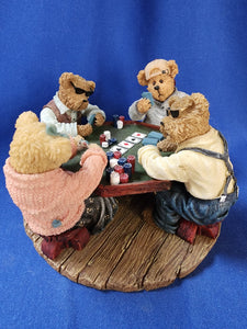 Boyds Bears & Friends "The Bearstone Collection - Annie, Tex, Jack and Chip... Shuffle Up and Deal"