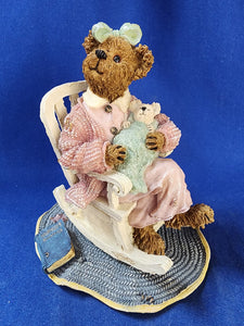 Boyds Bears & Friends "The Bearstone Collection - Momma McNewbear with Babkins... Rock-A-Bye Baby"