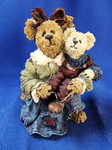 Boyds Bears & Friends "The Bearstone Collection - Ava with Christopher... Teach Me To Tie"