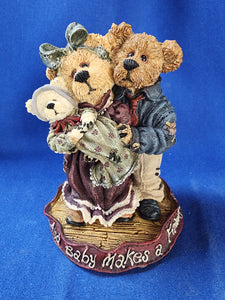 Boyds Bears & Friends "The Bearstone Collection - Momma & Poppa McNewBear with Baby Bundles"