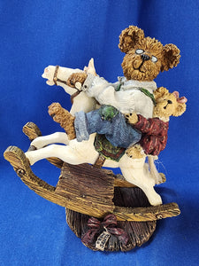 Boyds Bears & Friends "The Bearstone Collection - Pop Pop with Chrissy... Giddy-Up!"