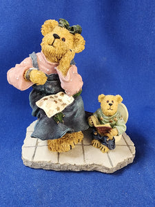 Boyds Bears & Friends "The Bearstone Collection - Momma with Taylor... Patience is a Virtue"