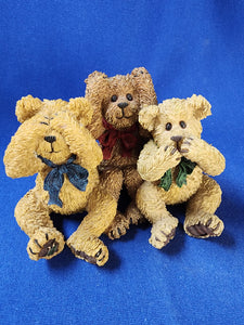 Boyds Bears & Friends "The Bearstone Collection - Blink, Hush and Shush... You Know The Drill"