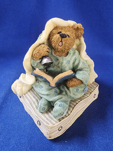 Boyds Bears & Friends "The Bearstone Collection - Fraidy Bear... Did You Hear That"