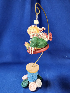 Cute as a Button "Sledding Ornament"