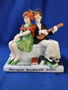 Norman Rockwell "Couple On Bench, 2007 Ornament"