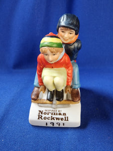 Norman Rockwell "Downhill Daring, 1992 Ornament"