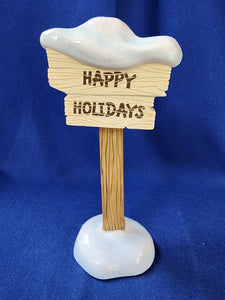 Pooh & Friends "Happy Holidays Sign"