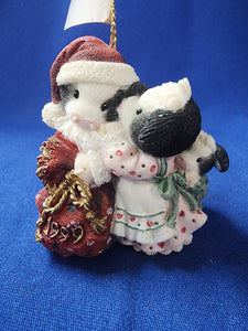 Mary's Moo Moos "I Saw Moo-mmy Kissing Santa Claus, Ornament"