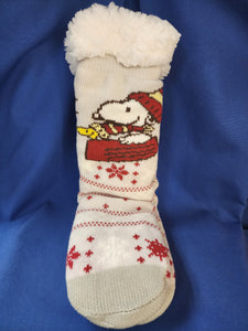 Peanuts "Snoopy, Sherpa lined socks"