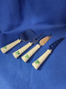 Belleek "Shamrock Cheese Utensils"