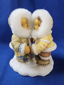 Cherished Teddies "1999 Figurine, Norbit and Nyla - A Friend Is Someone Who Reaches For Your Hand And Touches Your Heart"