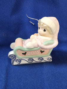 Precious Moments "Baby's First Christmas Ornament - 2015 Girl"